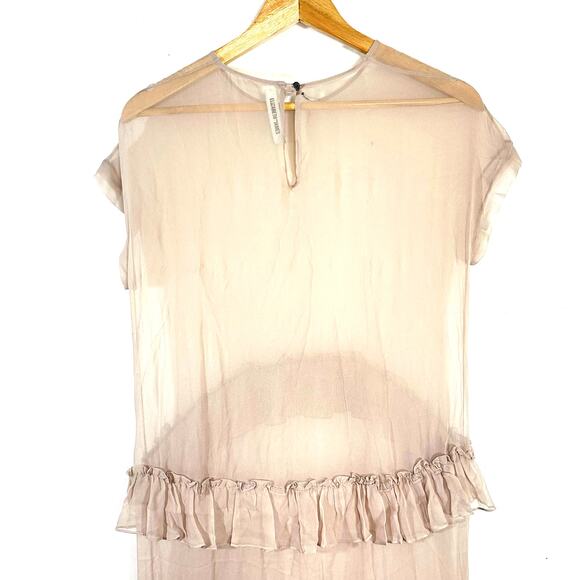 ELIZABETH & JAMES sheer silk tiered‎ dress womans Small Boho layering Olsen - Picture 5 of 12